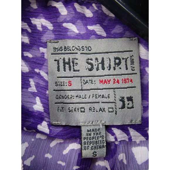 Joes Jeans Shirt Small Silk Military Top Button Up Sheer Unisex * - Picture 9 of 11